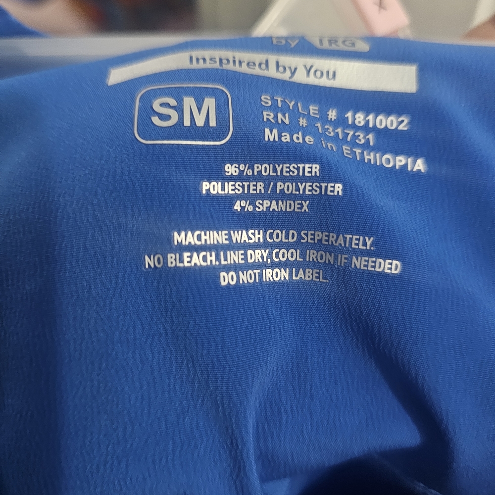 Elevate Women's Blue Scrub Top - Picture 3 of 3
